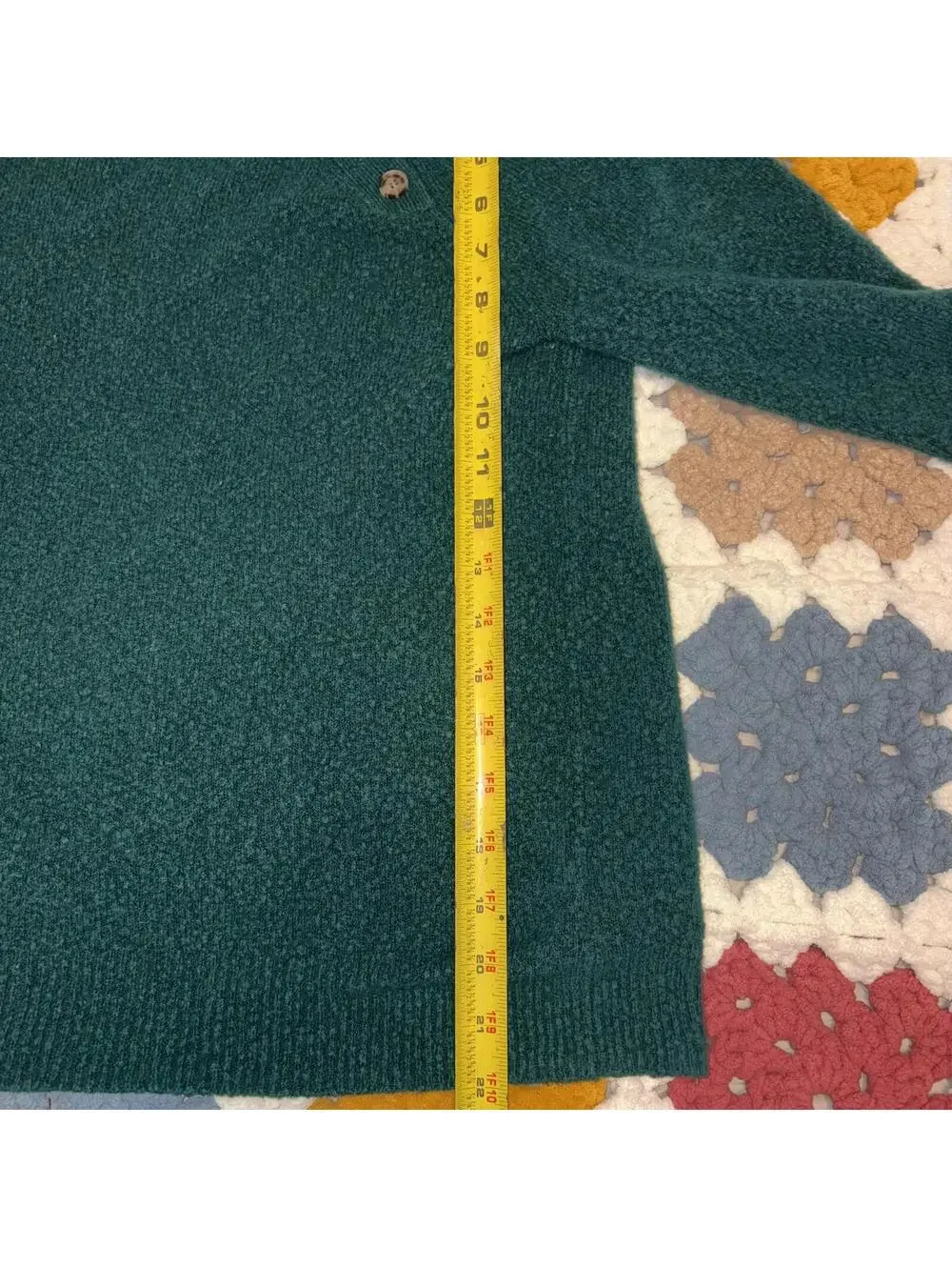 J.Crew Merino Wool Blend Women's XS Green Buttoned Mock Neck Sweater Cozy Casual